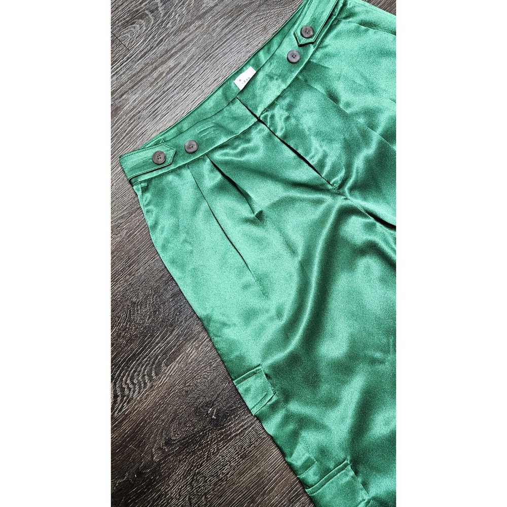 A New Day Women's Straight Relaxed High Rise Satin Cargo Pants Glossy - Picture 5 of 11
